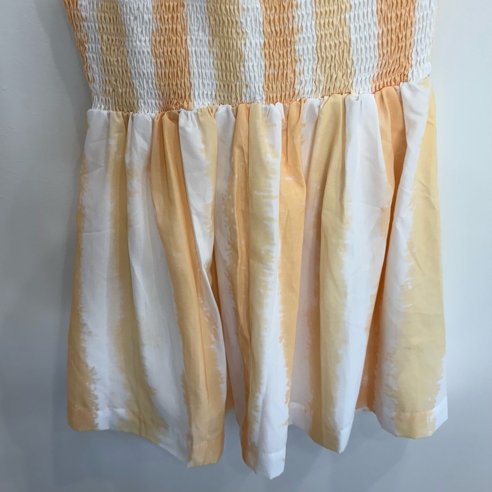 Petal & Pup Yellow and White Striped One-Shoulder Sundress - Picture 9 of 9